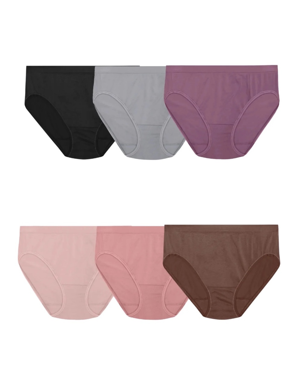 Fruit of the Loom Women's Seamless Underwear 6-Pack, Size 9